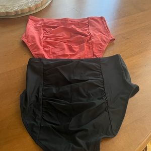High Waist Bathing suit Bottoms-in black or spice color size small
